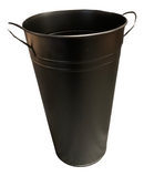 Unbranded - Black Metal Tin Bucket 19cm Diameter