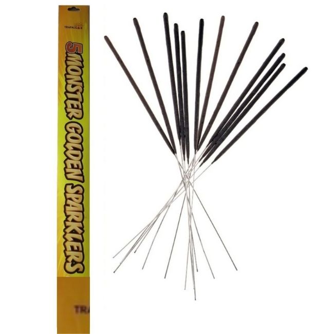 (50 Giant Wedding Sparklers) 45cm Long (18") with (90 Seconds of Golden Sparkle Time) Category F1 Safety