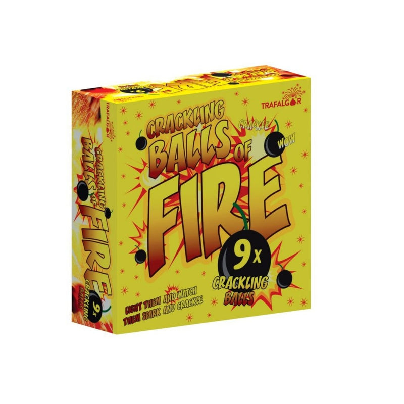 Trafalgar - 9 x Crackling Balls of Fire Category F1 Safety-addcolours.co.uk