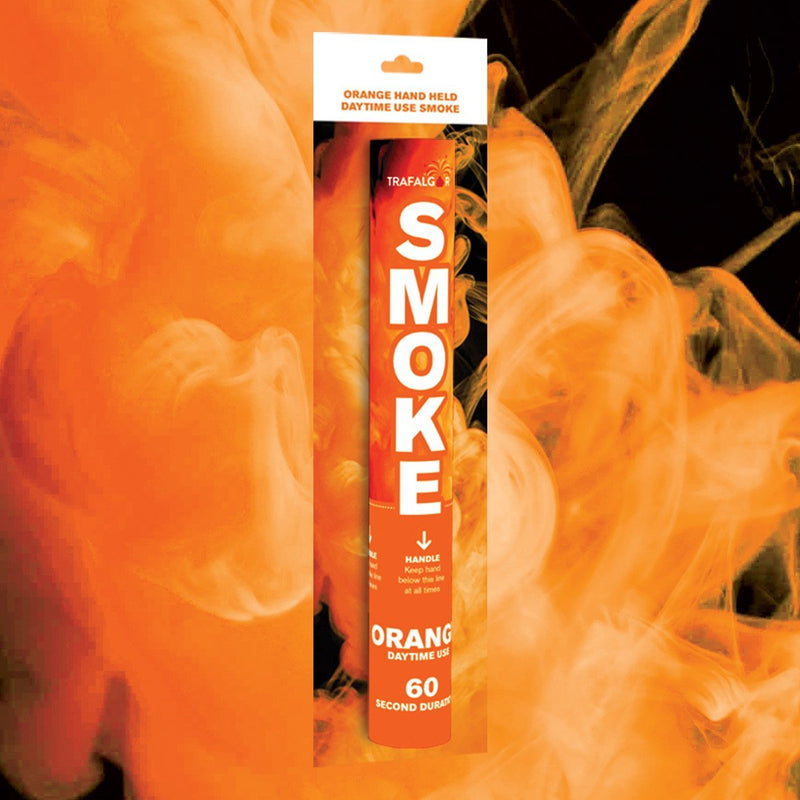 Trafalgar - Orange Outdoor Daytime Coloured Smoke Grenades Category F1 Safety-addcolours.co.uk