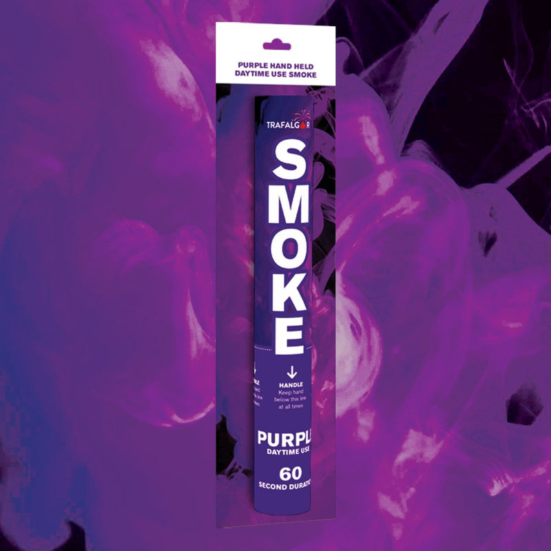 Trafalgar - Purple Outdoor Daytime Coloured Smoke Grenades Category F1 Safety-addcolours.co.uk