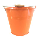 Unbranded - Orange Metal Tin Bucket With Handle 15cm Diameter-addcolours.co.uk